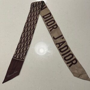 Gorgeous silk authentic Dior neck or bag scarf